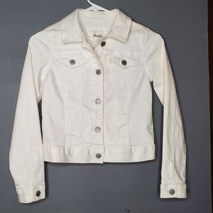Mudd Girls White Jean Jacket Size 12